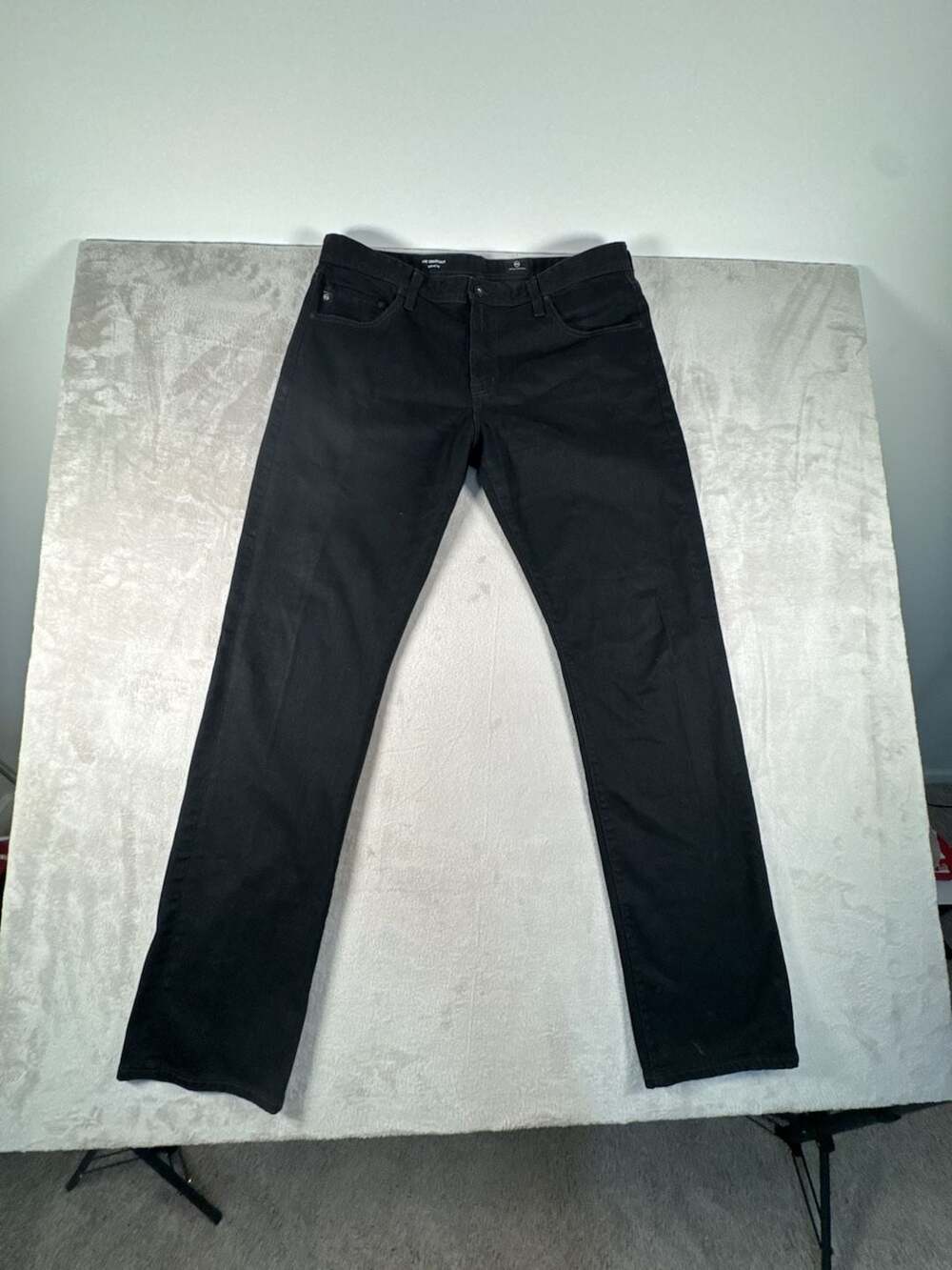 AG Adriano Goldschmied The Graduate Tailored Leg Jeans Black Denim